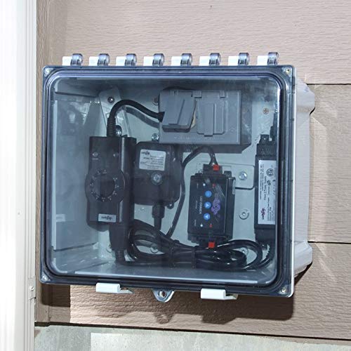DEKOR EZ Transformer and Controller Enclosure for Low Voltage Landscape Lights - Outdoor Electrical Box