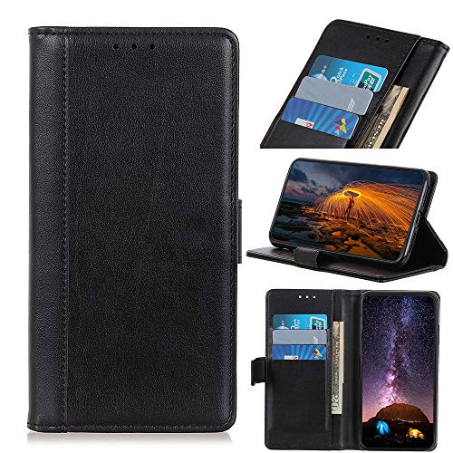 ROVLAK Custodia per OPPO REALME V15 5G Case Portafoglio Flip Cover con Slot per Schede Custodia in Pelle Antiurto PU+Case in Silicone TPU Interna per OPPO REALME V15 5G Cover,Nero