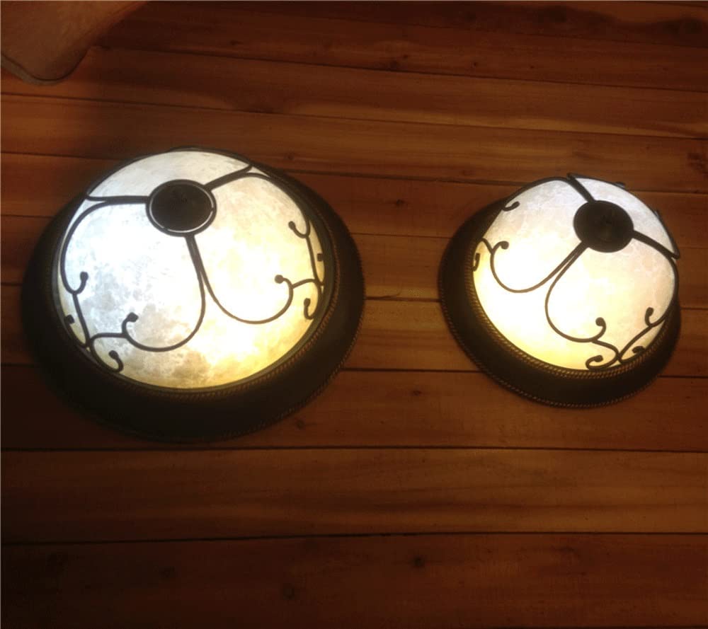 Amerykańska rustykalna lampa sufitowa okrągła do montażu podtynkowego w pobliżu lampy sufitowej Nowoczesne oświetlenie sufitowe do salonu w sypialni(3-Lights)