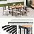 AERBUSKE 7 Pieces Outdoor Table and Chairs Set Outdoor Patio Furniture Set Wicker Patio Dining Sets for 6 Patio Table and Chairs Set Outdoor Furniture Set for Garden Yard Porch Poolside
