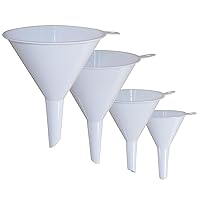 Vista 9 de KongNai Juego de 4 embudos de plástico para uso en cocina y automóvil, embudo pequeño, mediano y grande para llenar botellas, enlatar, cocinar, Rojo