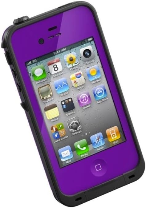 LifeProof FRĒ iPhone 4/4s Waterproof Case - Retail Packaging - PURPLE/BLACK