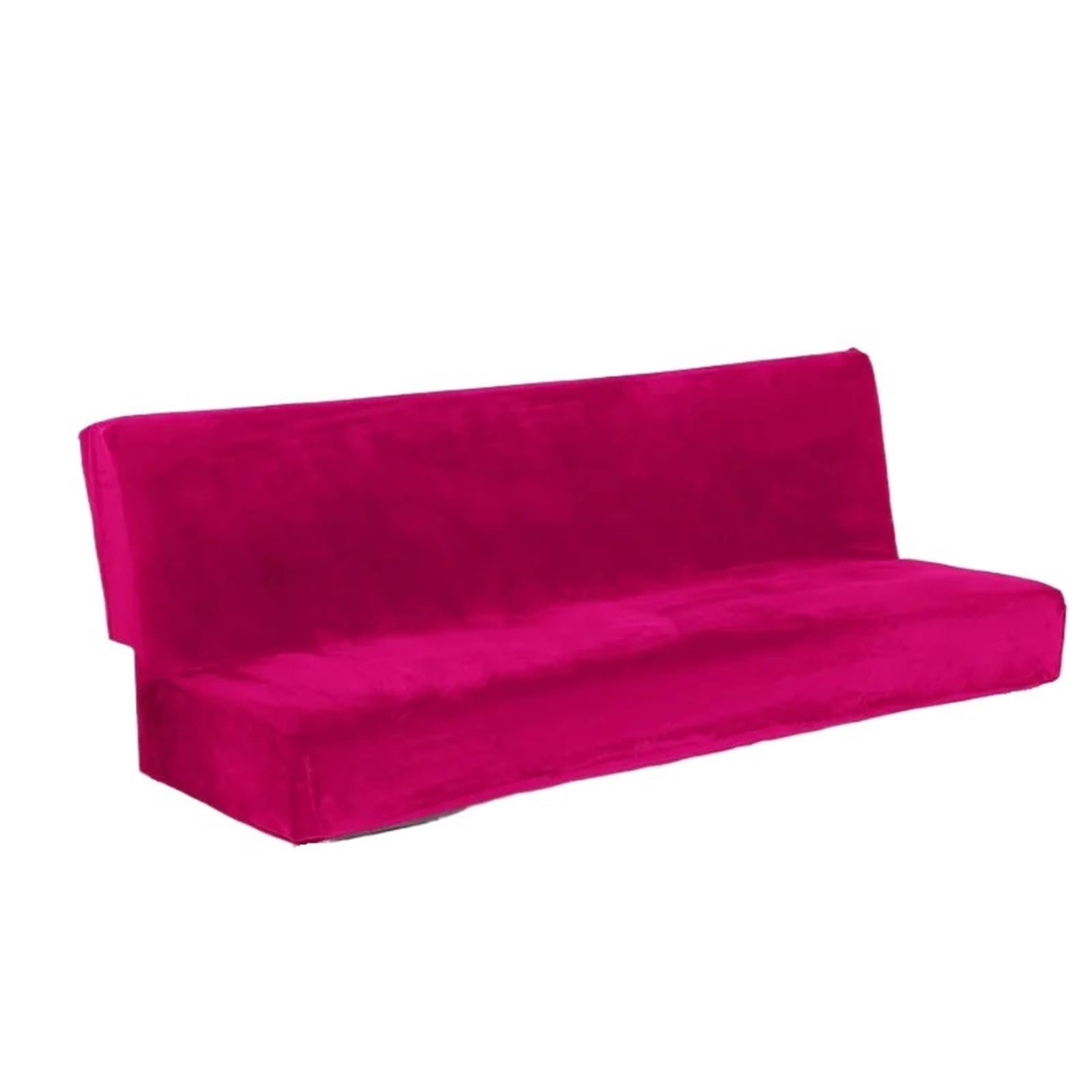 GCYEIDMA Armless Sofa Slipcover Plush Armless Sofa Bed Cover Folding Seat Slipcover Elastic Couch Protector Washable Removable Slipcovers(Rose,L 185-210cm)