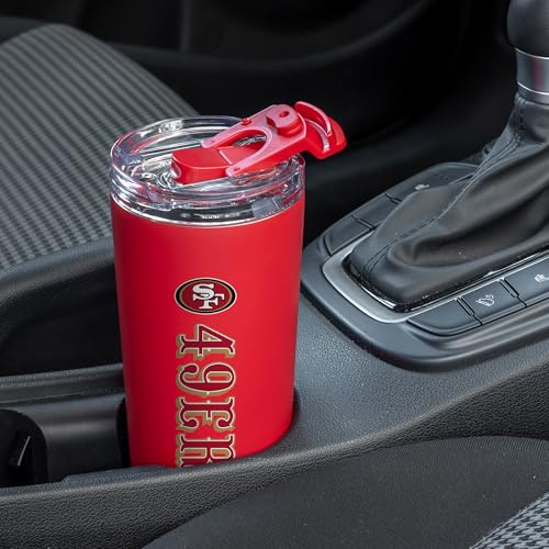 Image of Rico Industries NFL Football 24oz Stainless Steel Tumbler with Lid and Dual Functioning Lid