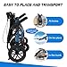20LBS Wheelchairs for Adults, Lightweight Foldable Transport Wheelchair with 10” Honeycomb Tires & Thickened Comfort Seat Cushion, Aviation Aluminum Frame Holds 220LBS for Seniors Travel & Daily Use