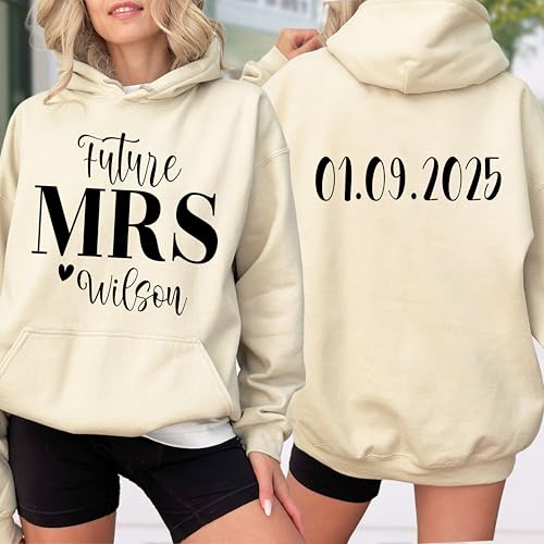 Personalized Future Mrs. T-Shirts, Customized Bride to Be Shirt for Women2
