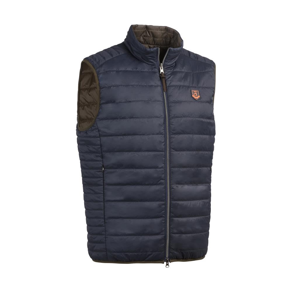Club Interchasse Azul/Marrón Chaleco Janus Reversible Color Talla XL, Extra-Large para Hombre