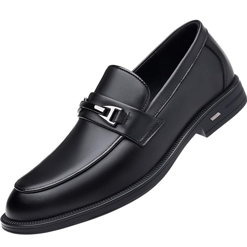 Men's Genuine Leather Derby Shoes Men Casual Genuine Leather Slip On Loafers Causal Dress Boat Shoes Drive for Men
