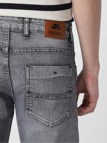 Image of Neostreak Men's Regular Fit Heavy Washed Jeans Stretchable