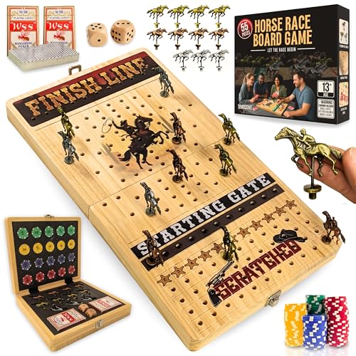 Horse Racing Board Game - Large 22 Inches Folding Horse