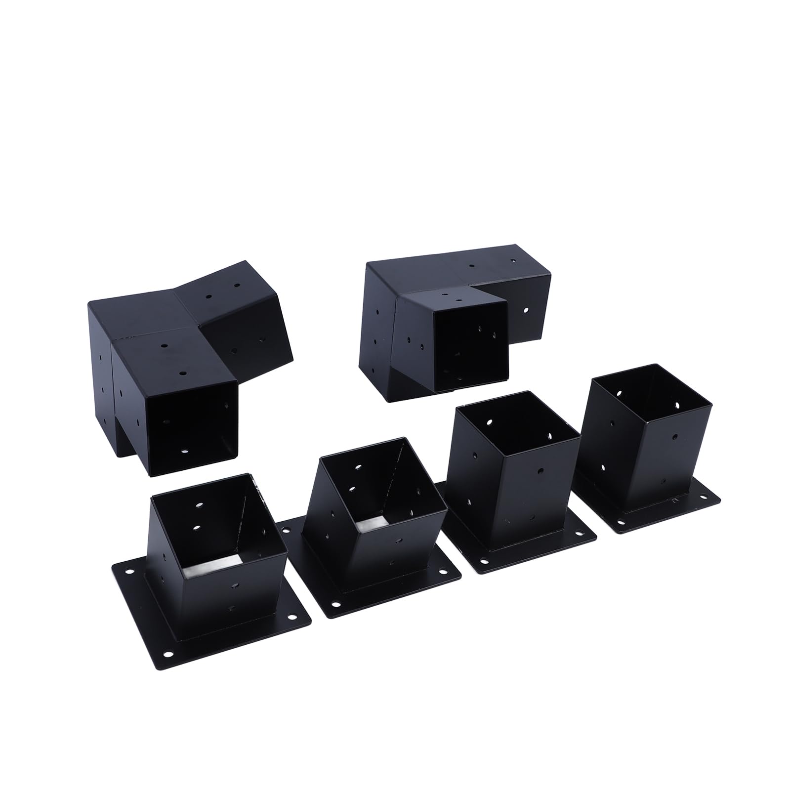 Generic Set di Staffe per Pergola per Tetto Inclinato a 3 Vie da 15 Gradi Kit di Staffe di Montaggio per Pergola Durevole per Pali in Legno da 4x4 Pollici, Installazione Semplice per Tettoia in
