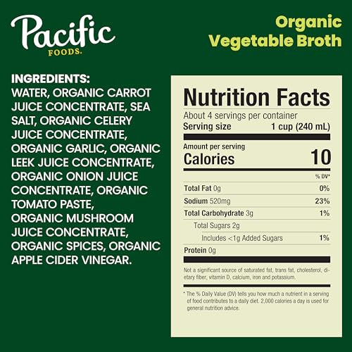 Image of Pacific Foods, Broth Vegetable Organic, 32 Fl Oz (Pack of 3)