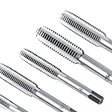 Gewindebohrer, Gewindeschneidwerkzeugsatz Gewindebohrer Mutternsatz Gewindebohrer- und Matrizensatz Universal Langlebig mit Gewindesteigungslehre für die Autoreparatur