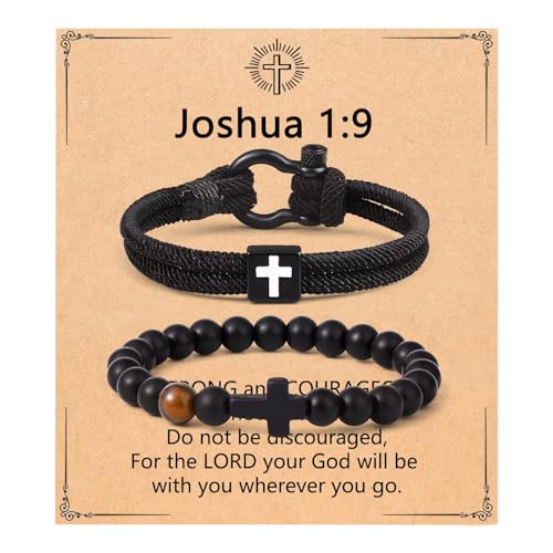 Pulsera Cristian con Cruz para Hombre Giovanchi miniatura 1