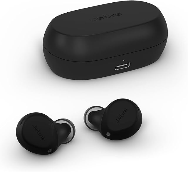 Jabra Elite 7 Active In-Ear Bluetooth Earbuds - True Wireless Sports Ear Buds with Jabra ShakeGrip for the ultimate active fit, Adjustable Active Noise Cancellation and Alexa Built-In - Black