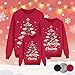 Family Matching Christmas 𝗣ajamas - Long Sleeve Cute Graphic Jumper Round Neck Holiday Xmas Costumes for Family