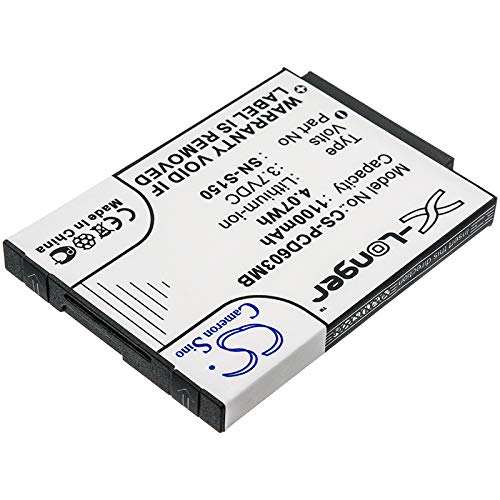 TECHTEK Batteria 1100mAh compatibile con [Philips] SCD-603/00, SCD-603H, SCD603, SCD603/10, SCD603/20 sostituisce 20600002300, 996510061843, N-S150, SN-S150