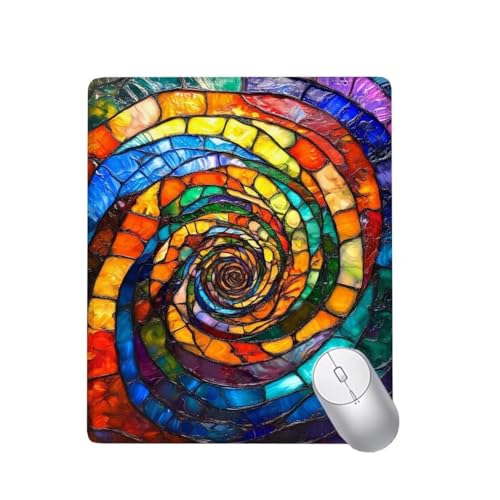 Petit Tapis de Souris 420x350x3mm,Tapis Souris Coloré Tapis de Souris Gamer,Bain à remous (1) Tapis de Souris Gaming,Tapis Bureau avec Base Antidérapante,Mouse Pad Souris à Bords Cousus,Cadeau H1-1354 – vue 2