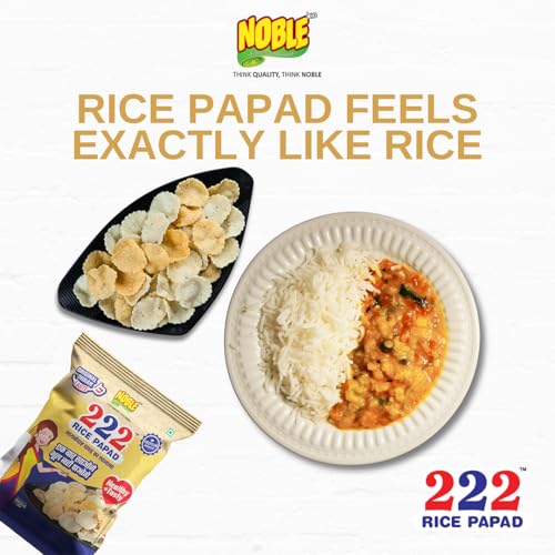 Image of Noble 222 Rice Papad (Mini Appalam) | 500g | Chawal Papad | Ready-to-Fry Jeera Flavour | राइस पापड़ चावल के पापड़ (फ्लेवर: जीरा) |