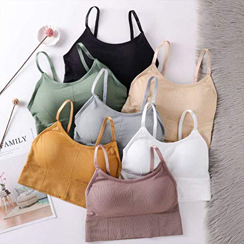 KESYOO Top esportivo respirável com decote em V, kit com 3 peças, roupa íntima fitness feminina (tam