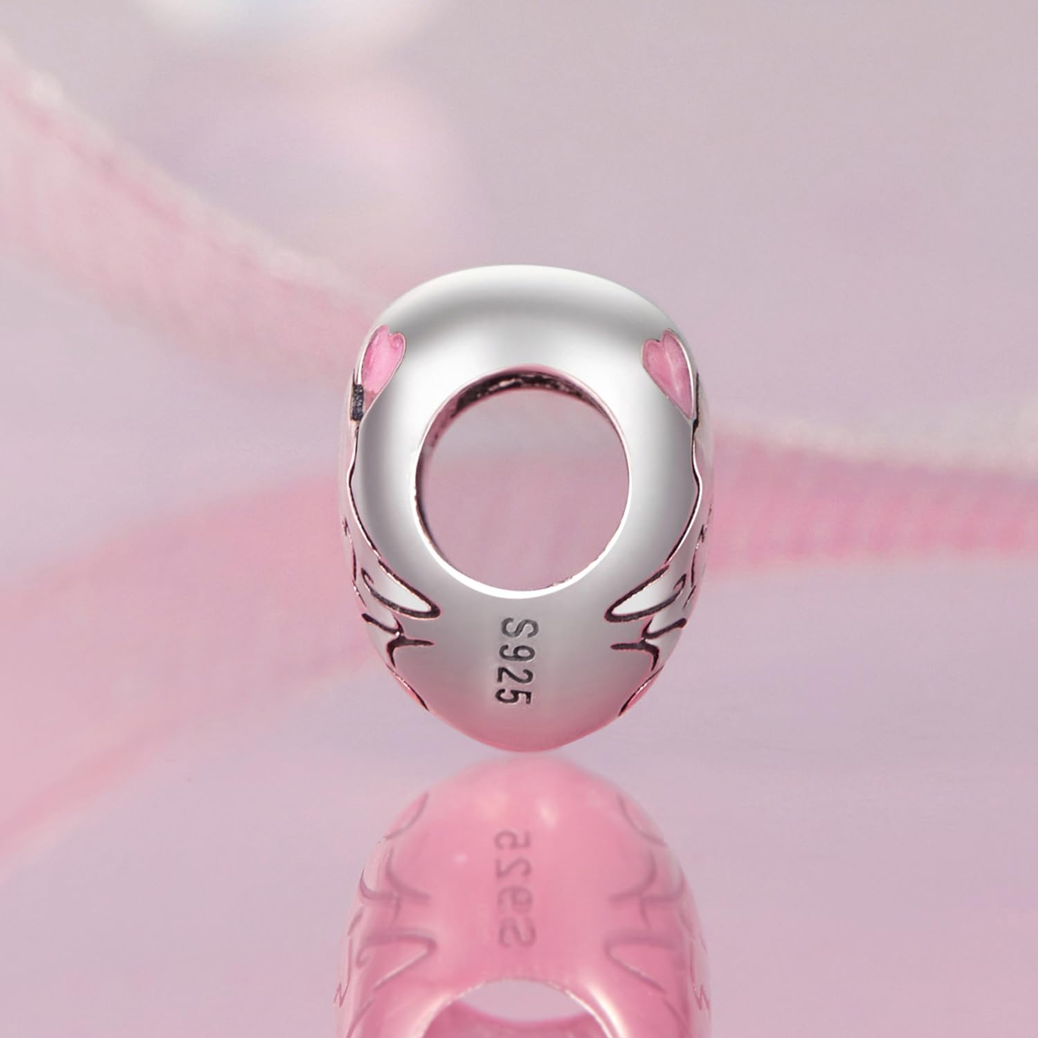 NINGAN Serie d'amore in argento 925 Pendente con perline Regalo di compleanno di San Valentino Adatto per collana di braccialetti da donna