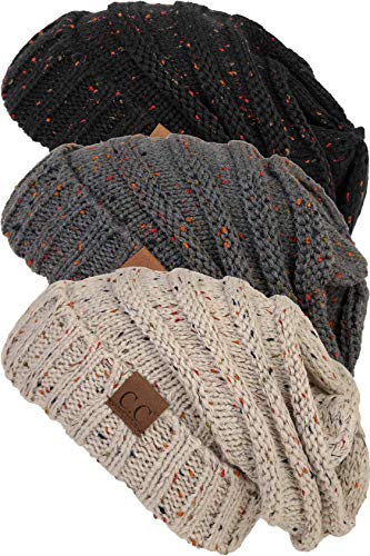 Funky Junque Slouchy Beanie for Women – Warm Winter Hat,
