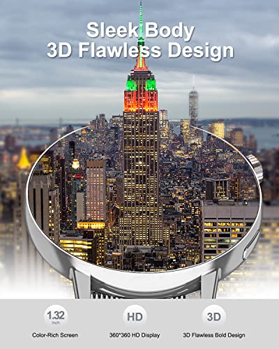 Women's Smart Watch For Android Ios Phones Text And Call, 1.32” Smartwatch Fitness Watch For Women Men With Heart Rate Sleep Tracking Blood Pressure Monitor, Waterproof Ip67 Smart Watches (Silver) #TOP4