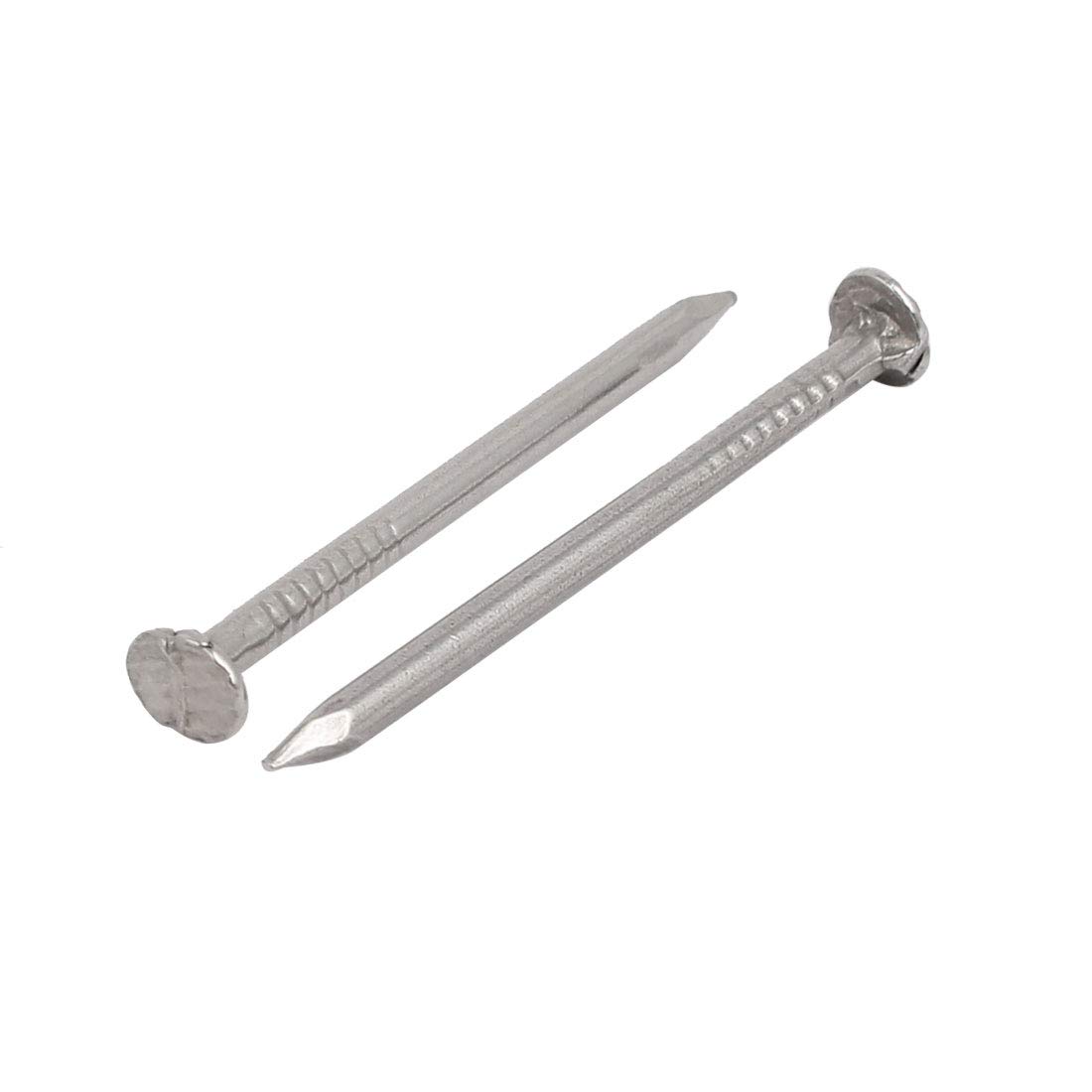 Aexit 1-inch Length Fastener 304 Stainless Steel Cement Wood Sliding Nail Silver Tone 200pcs Model:20as26qo401
