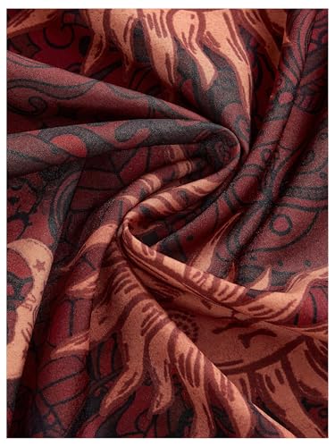 Women's Plus Size Hippie Graphic Skirt Boho Split Thigh Bodycon Midi Skirt Country Festival Outfits4