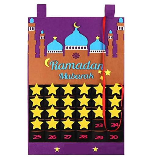 Decoratieve Eid aftelkalender van vilt