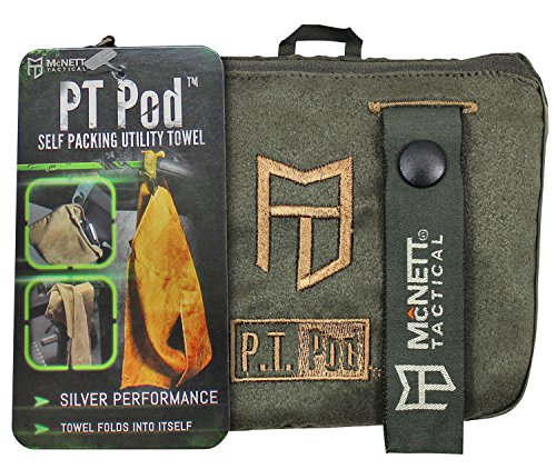 McNett GEAR AID Tactical PT Pod Microfiber Towel for Workouts and Fitness 20" x 32", OD Green, Olive Drab Green, 20x32-Inch - Image 2