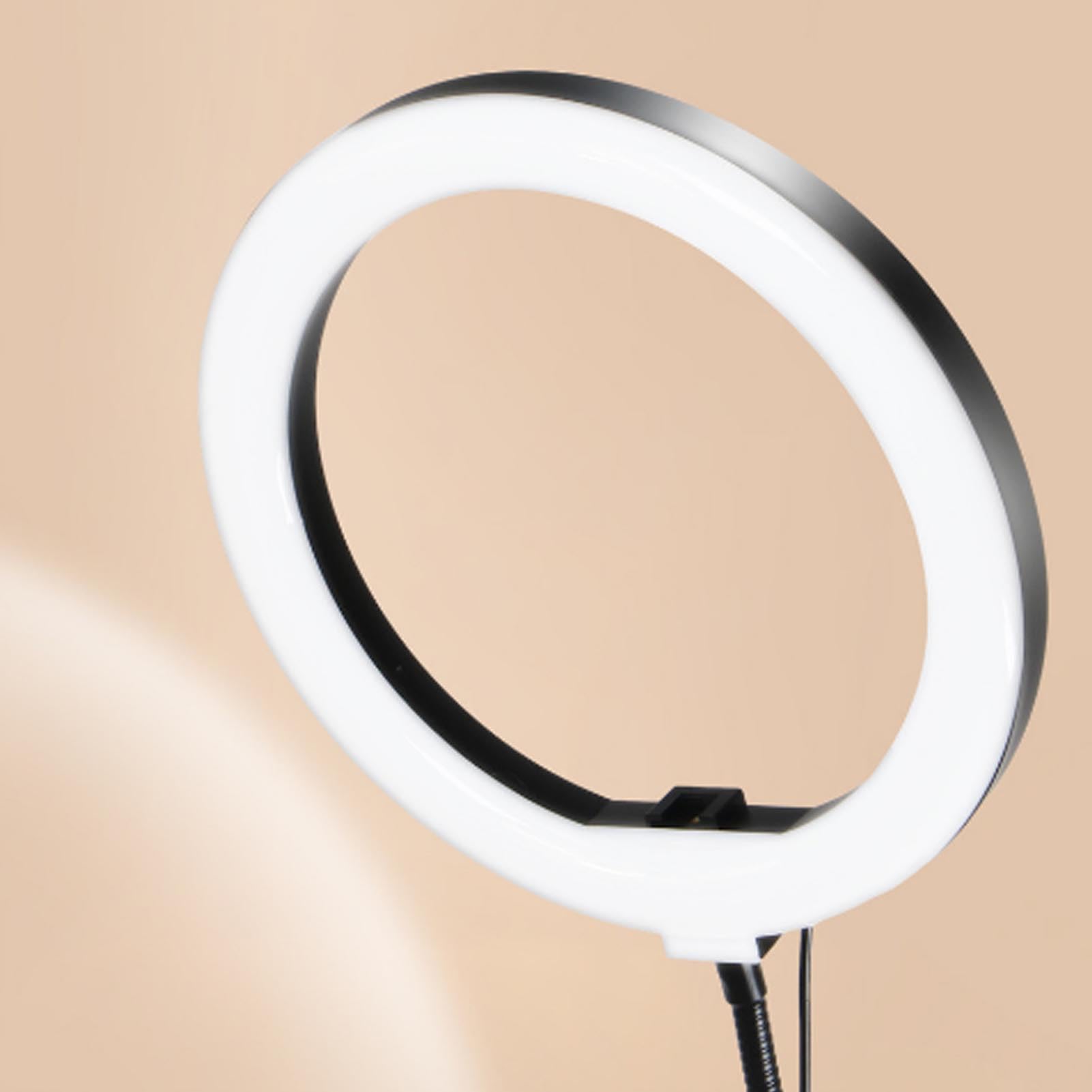 Luce ad anello regolabile sopra la testa con clip per telefono: adatto per bellezza, trucco, nail art e live streaming