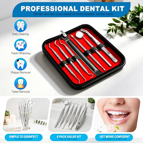 G.CATACC 6-in-1 Dental Tools Kit