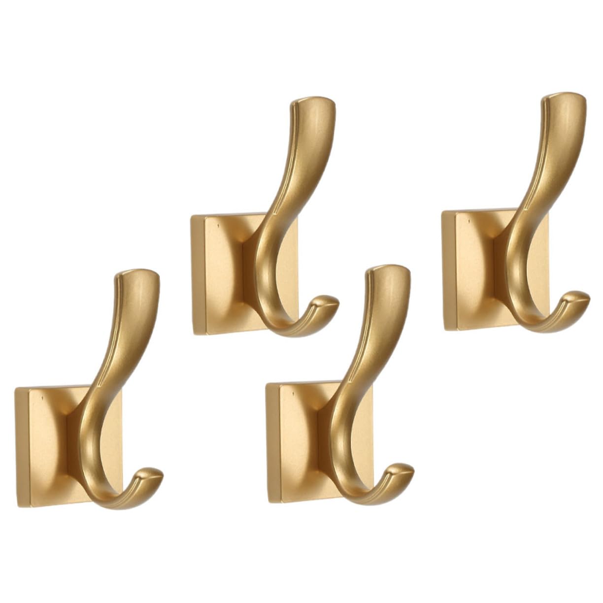 Crochets muraux métalliques dorés lot de 4 patères pour vêtements