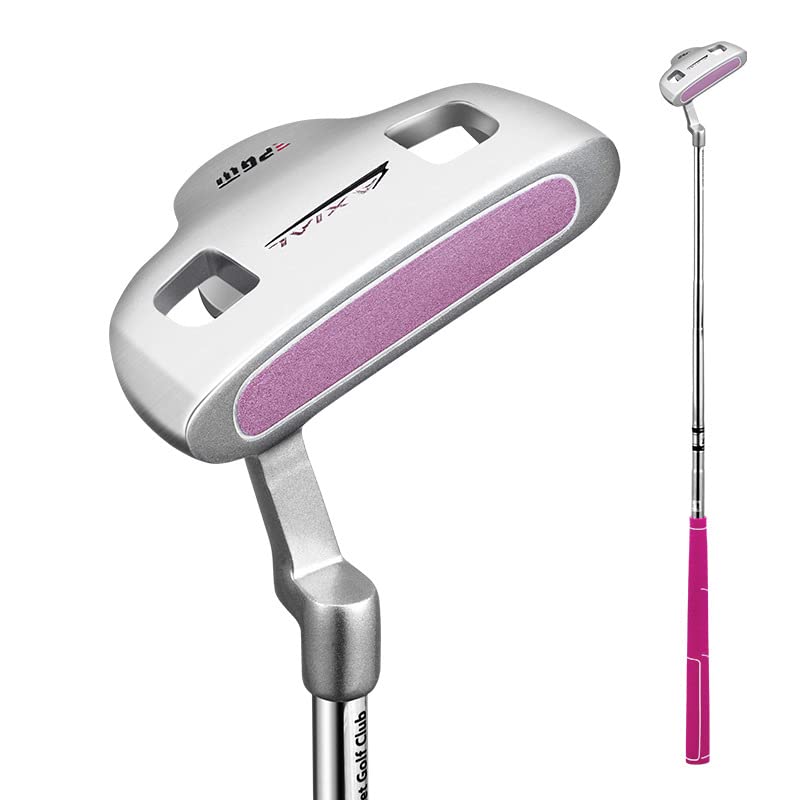 Kids Golf Putter Children Boys Girls Right Handed Golf Club Putter Junior Portable Golf Push Rod for 3-12 Children Sports (age 9-12,pink)