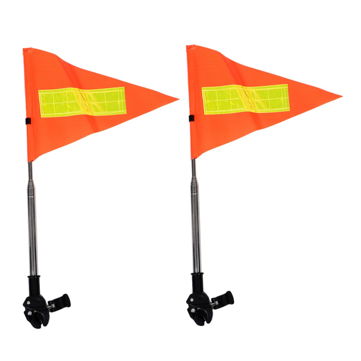 SUPVOX 2 Banderas de Seguridad Telescópicas Naranjas para Carrito de Golf | Mástil Reflectante de Acero Inoxidable y Pvc, Instalación Rápida, Uso en Sillas de Ruedas y Otros Dispositivos