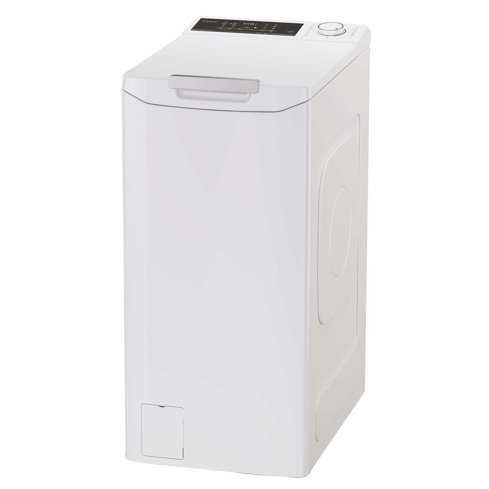 Candy Toplader Waschmaschine TCA474TM5-S 7 kg I 1400 U/min Schleuderdrehzahl I Nachlegefunktion I Smarte Bedienung mit Wi-Fi und Bluetooth I 17 Programme I Mix Power System I Weiß