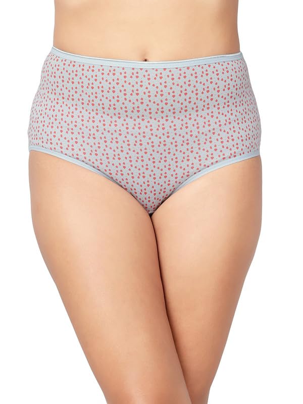 Clovia Bragas hipster de cintura alta para mujer, de algodón, 3 unidades, varios
