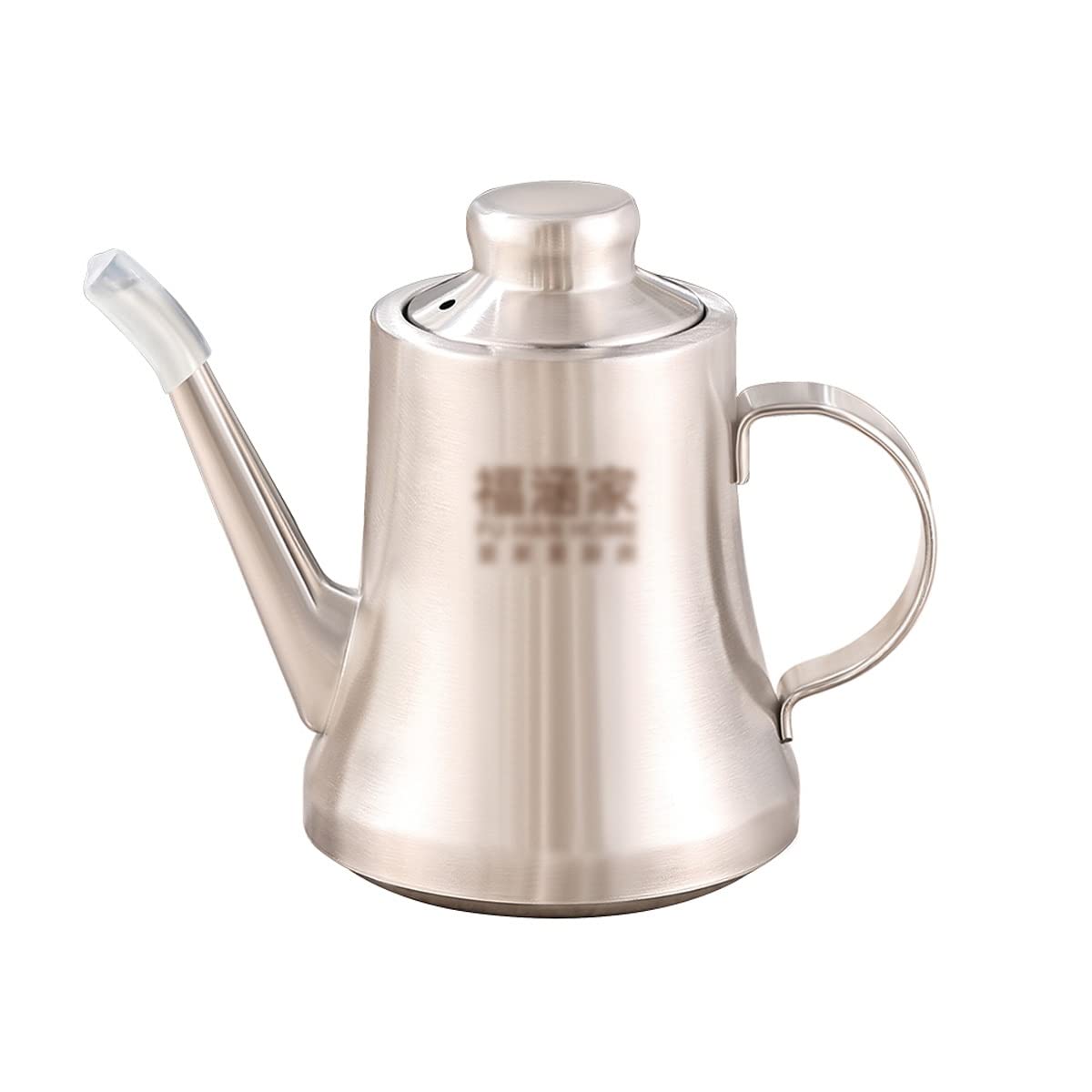Dispenser per olio d'oliva con coperchio antipolvere, ampolla per aceto in acciaio inox con filtro e beccuccio antigoccia per cucinare e servire comodamente