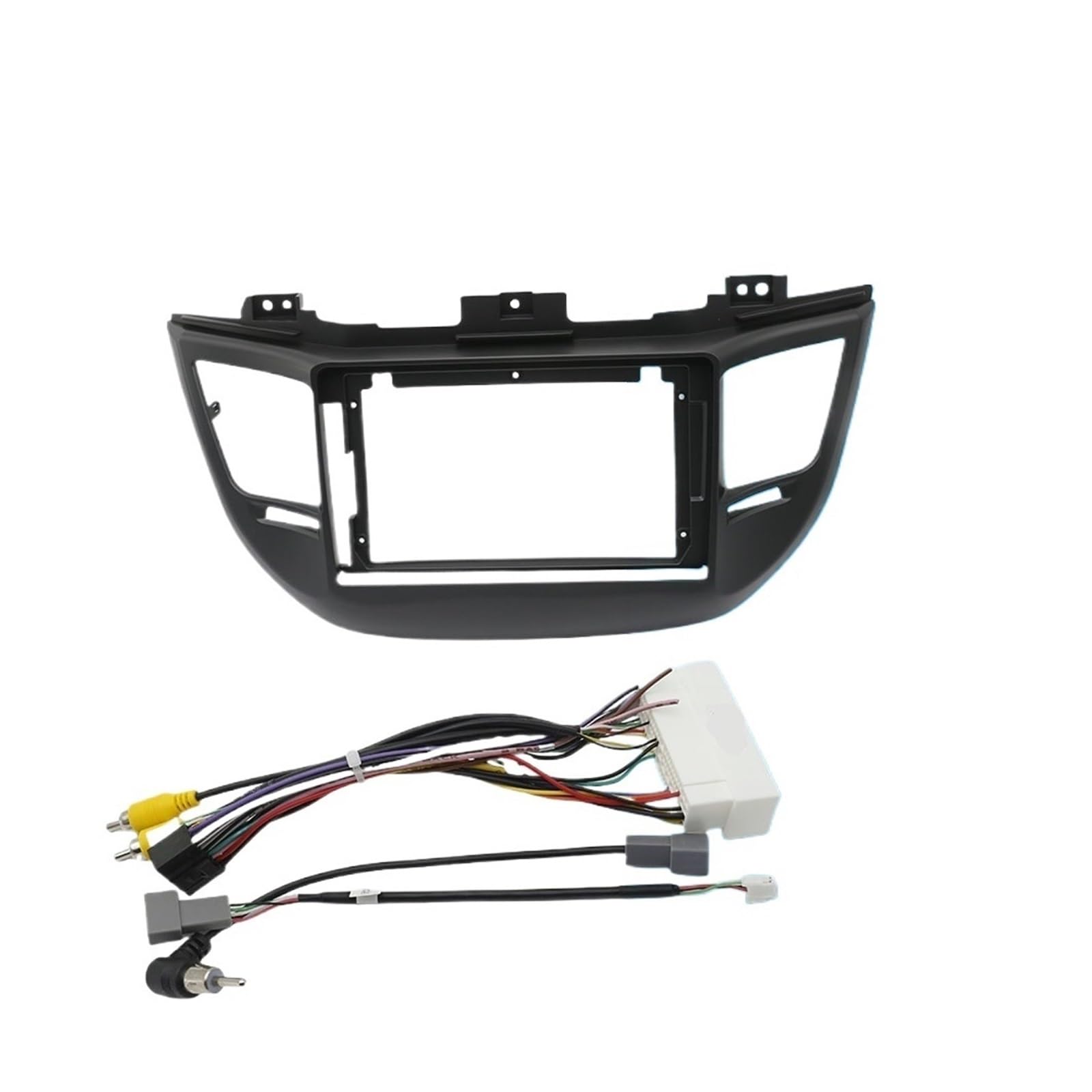 Cadre De Façade D'autoradio 9 Pouces Compatible avec Hyundai Tucson 2015-2016, Kit Garniture D'installation pour Autoradio GPS 2DIN Auto Radio Cadre Cadre Radio | 2015 RHD Frame cable