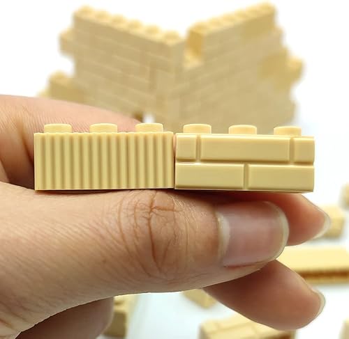 Miniatura 6 de Ladrillos de perfil de mampostería a granel de color caqui DIY bloque de construcción de juguete para piezas de pared y piezas compatibles con la