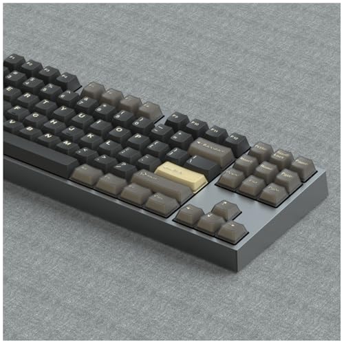 Image of Fogruaden PBT Keycaps Set, Cherry Profile Custom Keycap for Mechanical Keyboard Black Keycaps