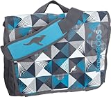  KangaROOS DAYTON postbag B0239/040, Unisex - Erwachsene Messengerbags, Blau (chess scuba), 42x33x10 cm (B x H x T)