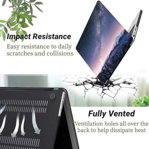 Funda para MacBook Pro 16 M4 M3 M2 M1 carcasa rígida con protector de teclado galaxia 4