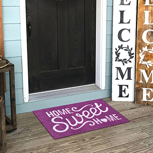 Tapis de sol extérieur caoutchouc violet AAZZKANG résistant aux intempéries