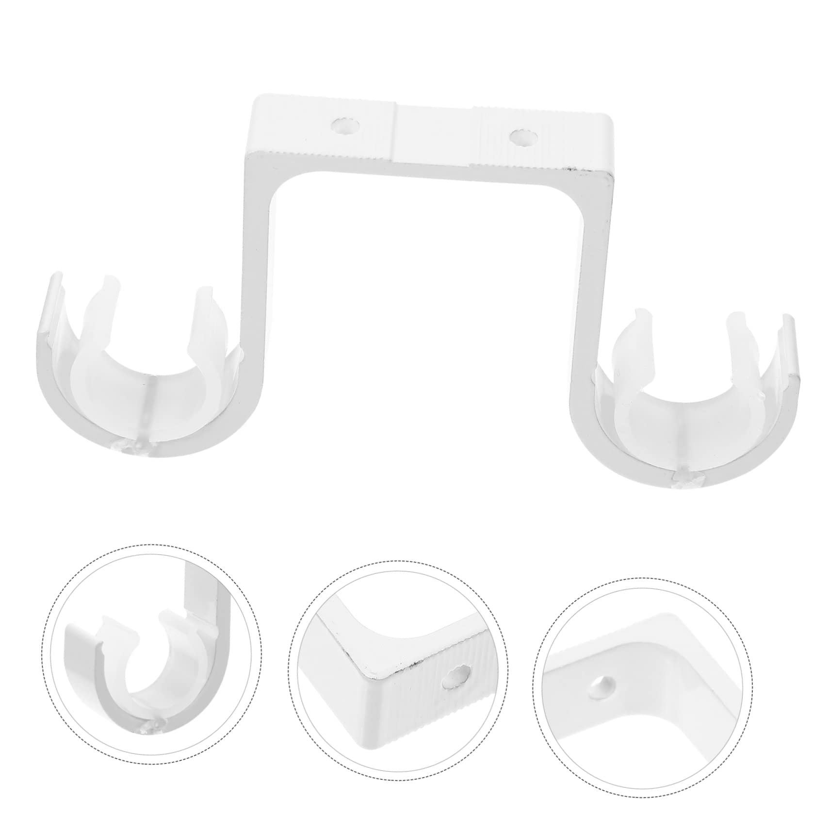 Mikinona 3pezzi Supporto Per Bastoni Delle Tende Soffitto Lega Di Alluminio Staffe Doppie Per Tende Da Interni Facile Installazione