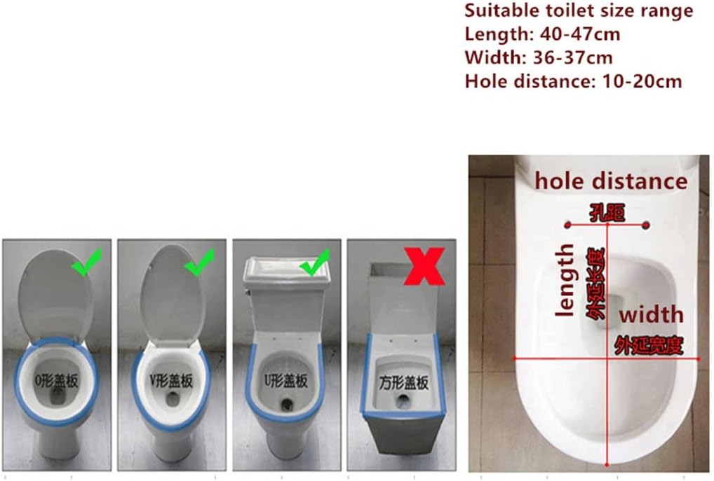 Type Universal Black Toilet Seats Cover Thick Solid Wood Slow-Close Waterproof