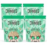 Uncle Crumbles Quick Oats, Kosher, Gluten Free & Non-GMO, 24 Ounce (Pack of 4)