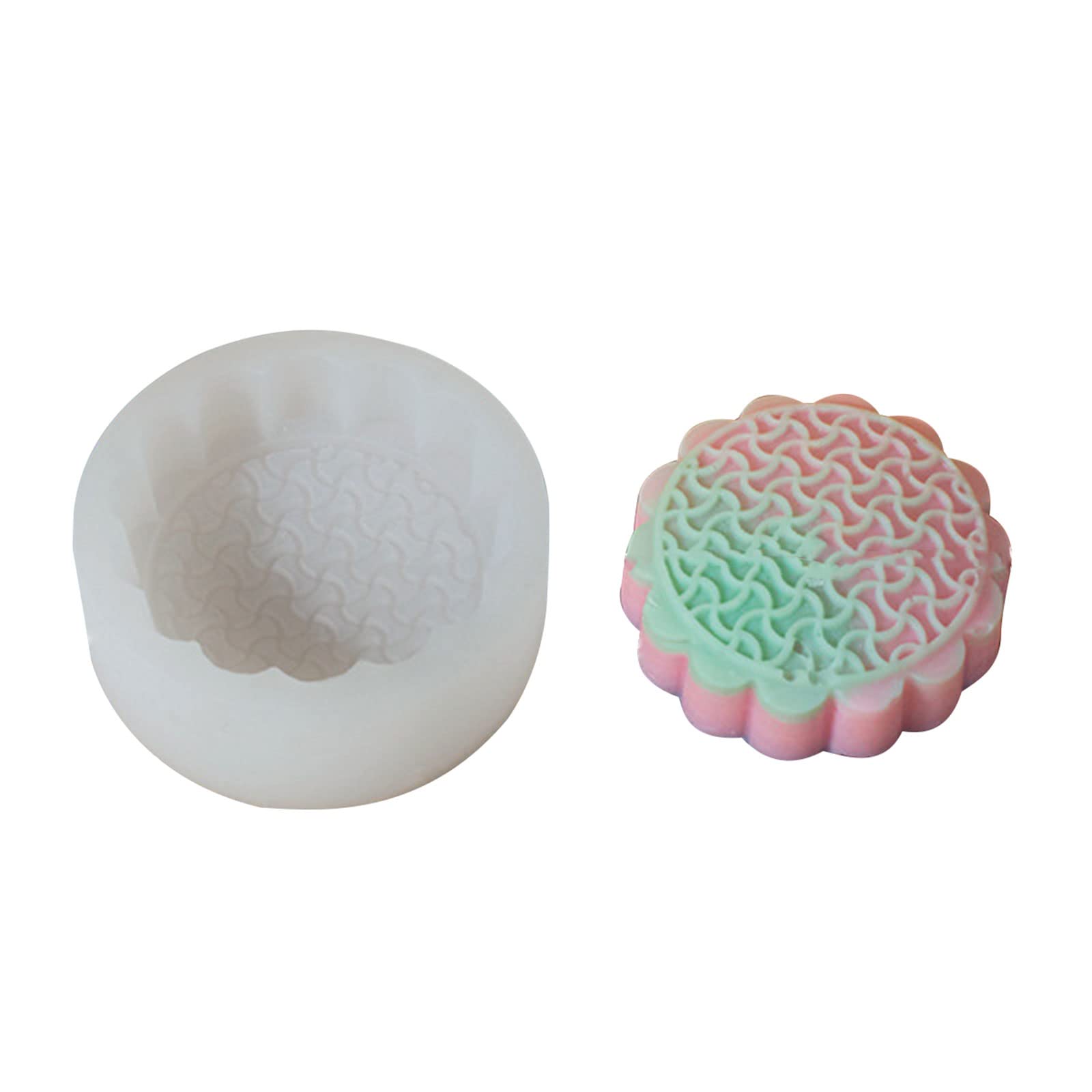 Buxuaaaa Yb113 Round Pattern Silicone Cake Mold Handmake Bread Silicone For Cake Mold Tools Soap Molds Shapes For Soap Making Cute