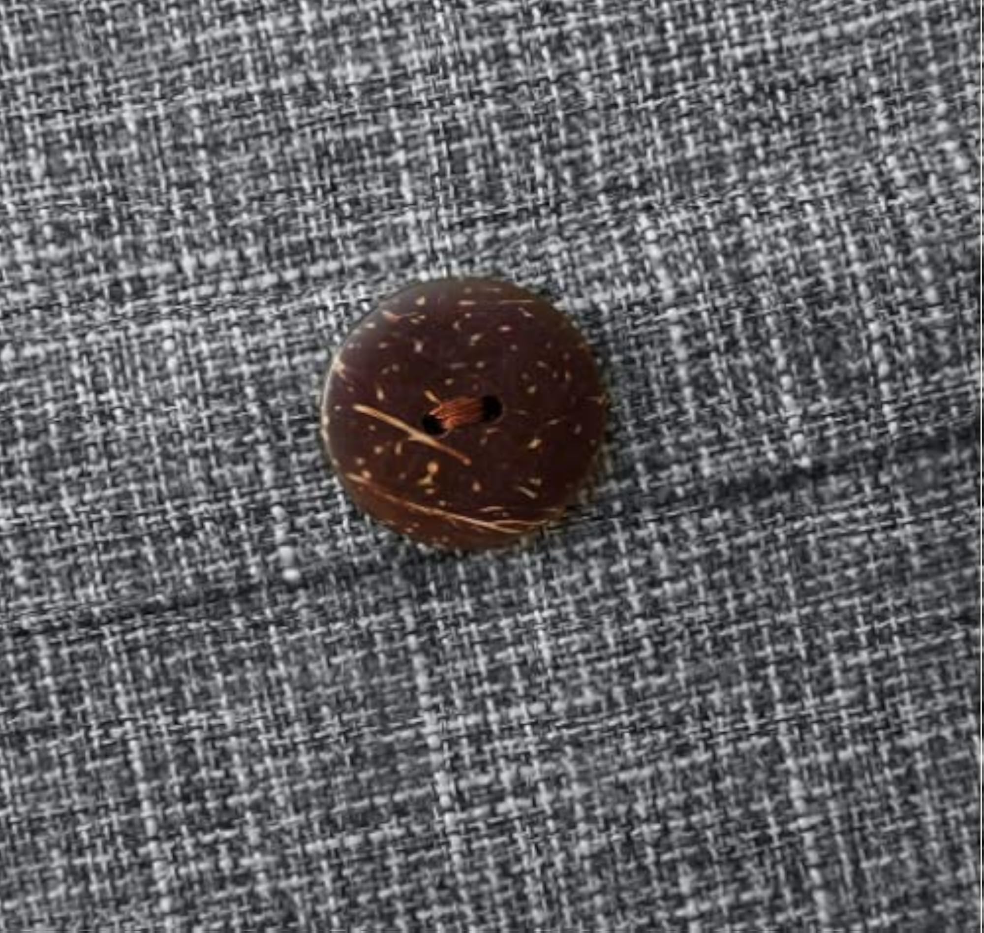Jute Cushion Covers with Button, Set of 4, Grey